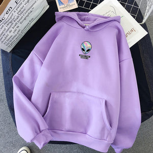 Sweatshirts Ladies Warm Hip Hop Streetwear Punk Women Hoody Horror Fashionable Casual Simple Alien Printing Letter