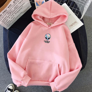 Sweatshirts Ladies Warm Hip Hop Streetwear Punk Women Hoody Horror Fashionable Casual Simple Alien Printing Letter