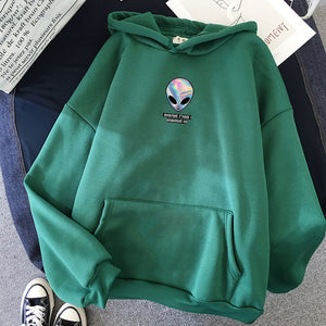 Sweatshirts Ladies Warm Hip Hop Streetwear Punk Women Hoody Horror Fashionable Casual Simple Alien Printing Letter